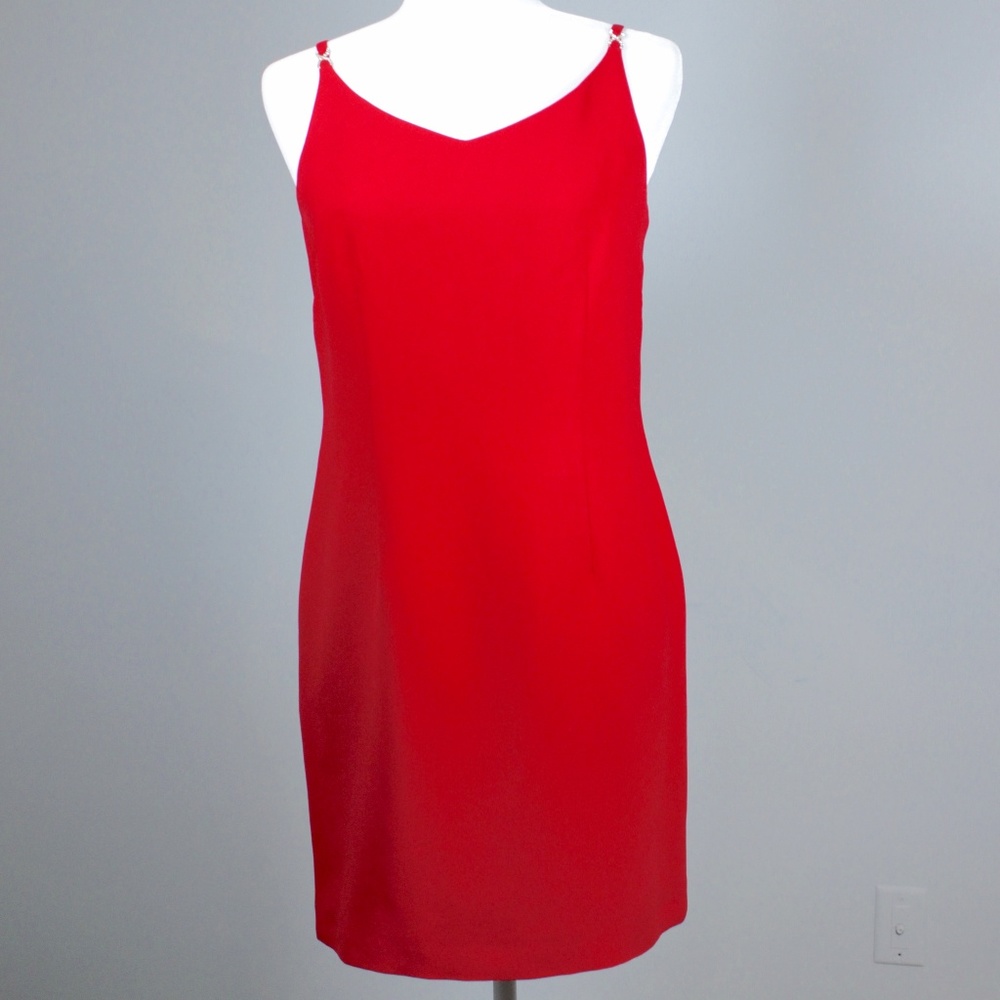 Strappy Red Cocktail Dress Petite